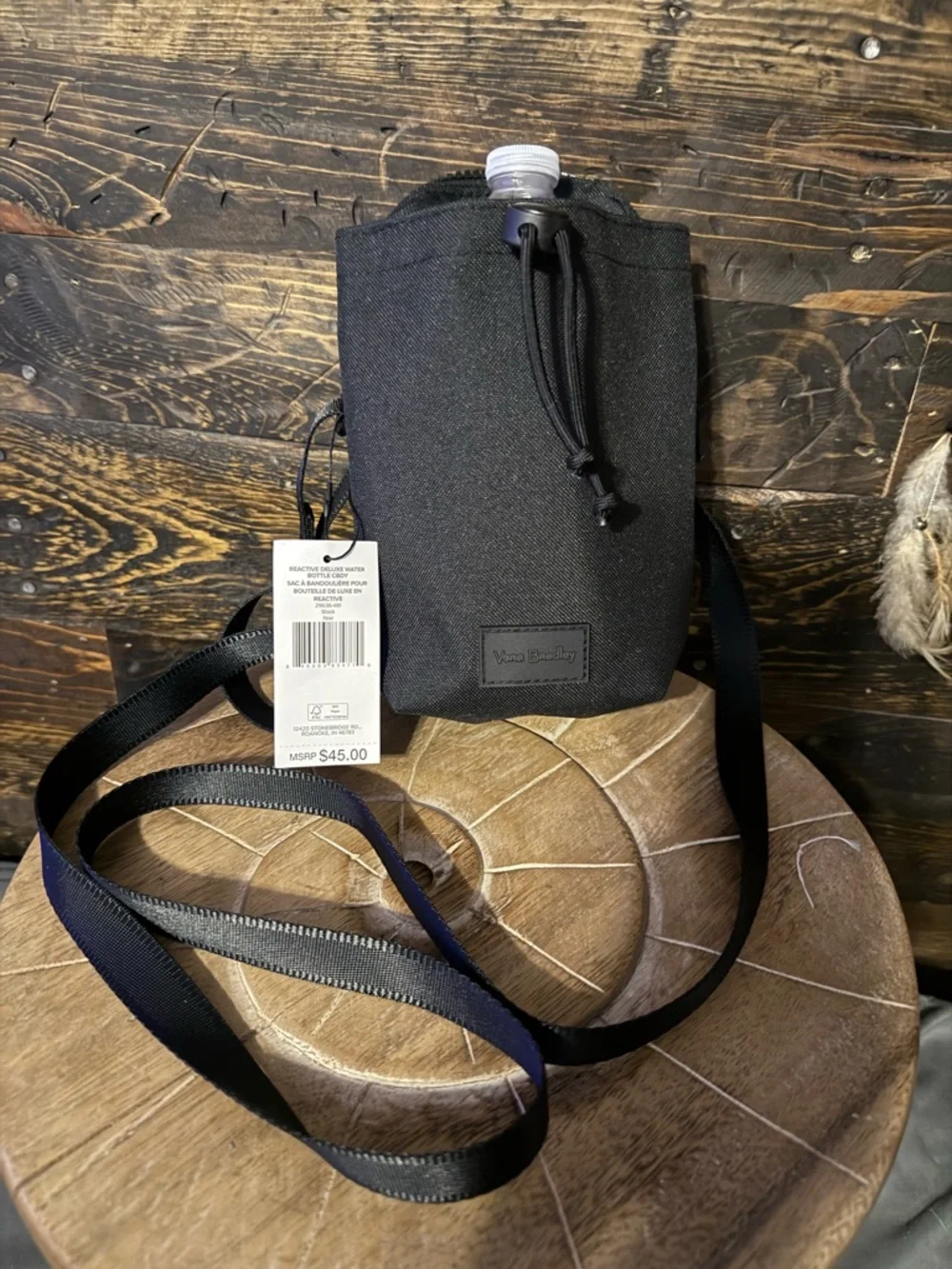 Vera Bradley Black Crossbody Bottle Carrier - Picture 1 of 5